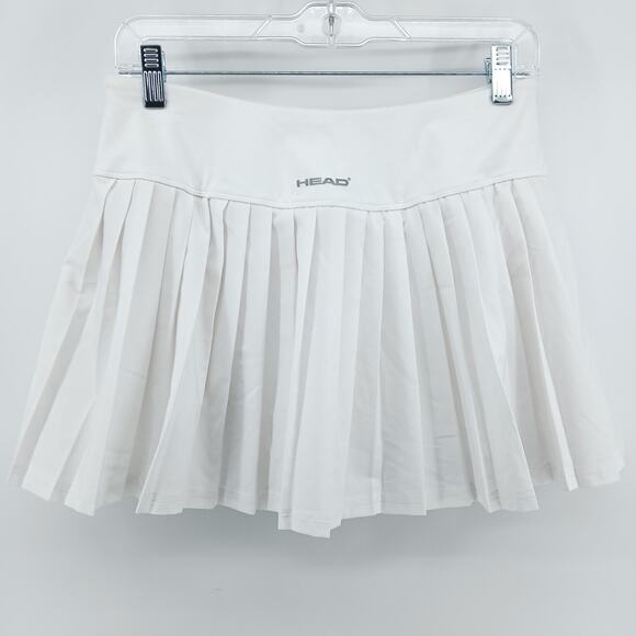 Head White Performace Pleated Mini Skirt Womens MD Tennis Pickleball Gym Fitness - Picture 6 of 11